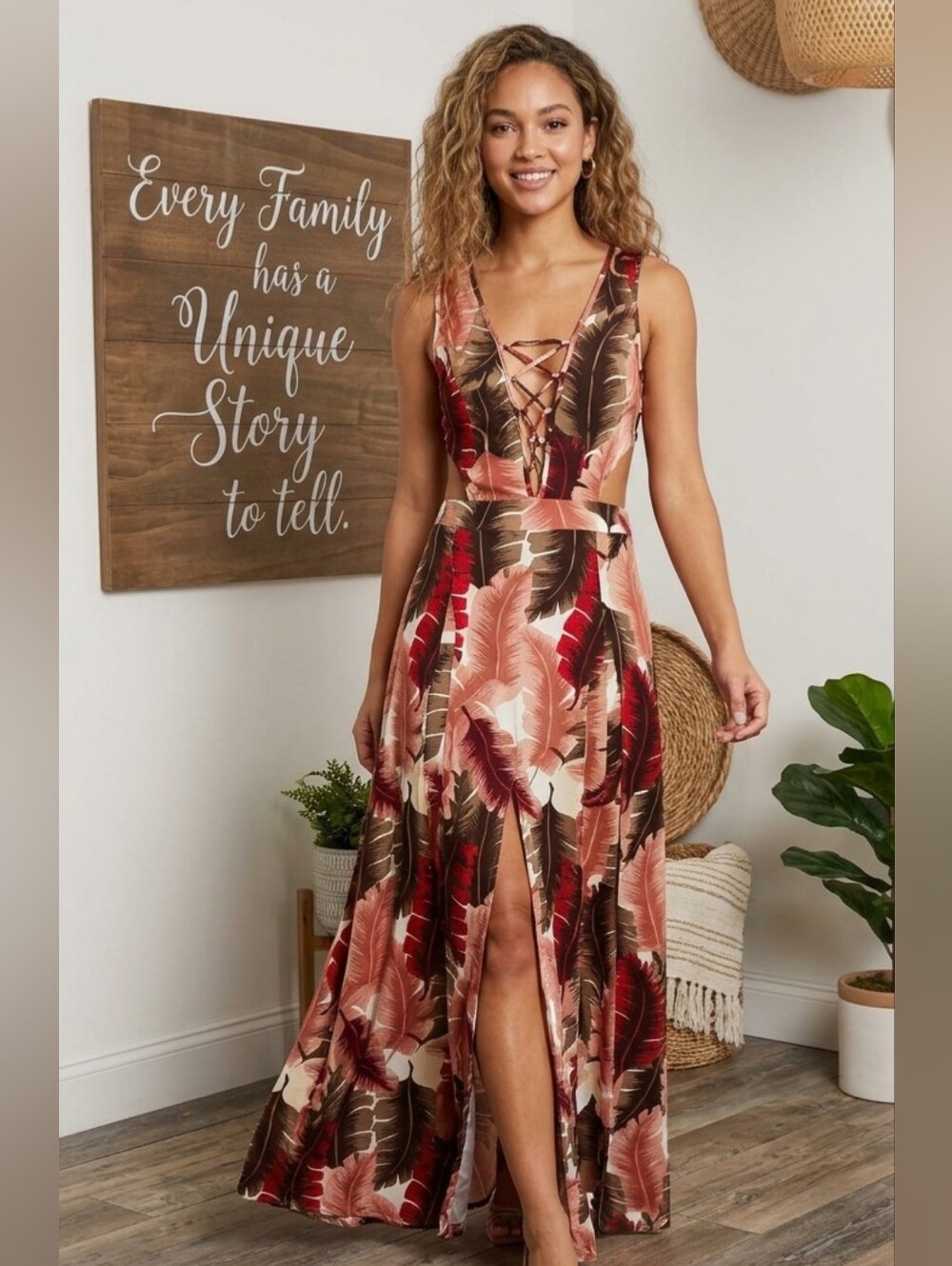 Iris Rich Vibrant Tropical Maxi Dress